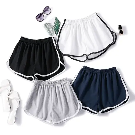 运动短裤女夏高腰三分裤安全裤瑜伽裤大码休闲裤沙滩裤打底裤女商品大图