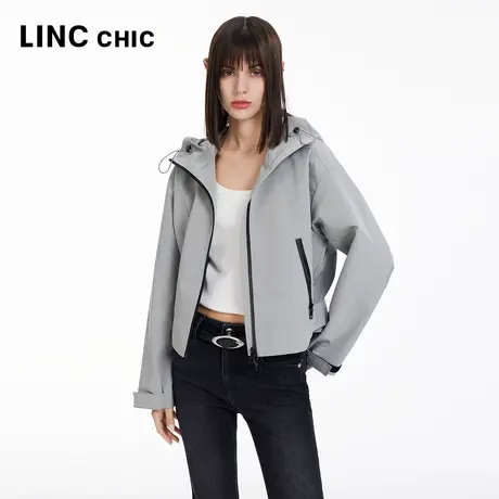 LINCCHIC金羽杰2024年春季新品都市轻机能连帽夹克外套女JK071Y图片