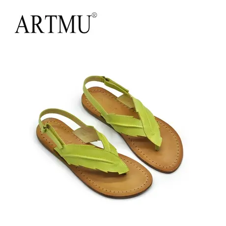 Artmu阿木原创复古小众夹趾凉鞋女款2023新款平底百搭不累脚凉鞋图片