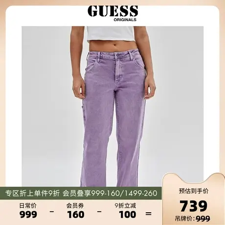 GUESS Originals23新款女美式复古工装风牛仔裤-W3GG10D0Z50图片