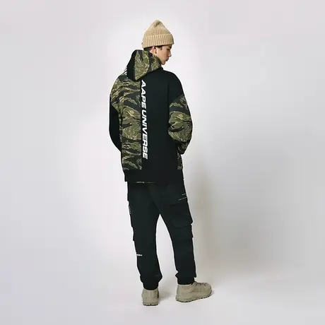 Aape旗舰店男装秋冬字母印花潮流多口袋束脚工装休闲长裤6786XXH商品大图