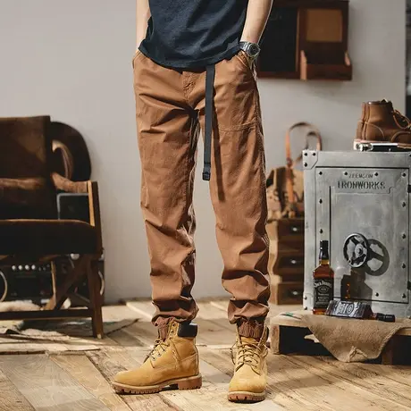 Modi Nick/摩帝尼克男士休闲裤宽松纯棉日系潮牌束脚工装裤子运动商品大图