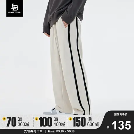 Lilbetter仿麂皮绒男士休闲裤长裤休闲运动直筒男裤秋冬裤子男LB商品大图
