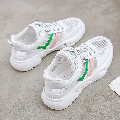 包头凉鞋女夏季2023新款镂空平底薄款百搭小白网鞋孕妇运动凉鞋女商品大图