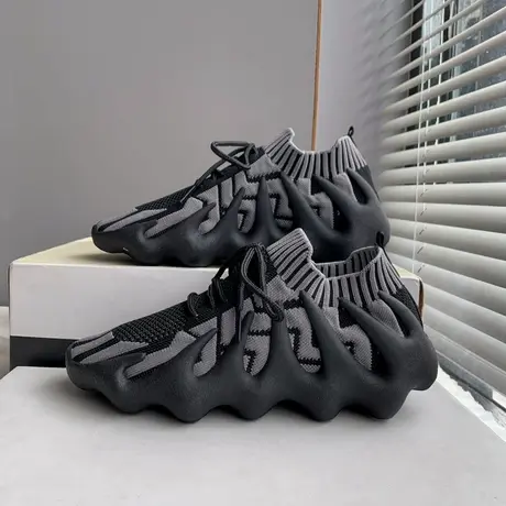 火山鞋小笼包彩虹鞋面2023年新款夏季网面透气运动火焰女鞋袜子鞋商品大图