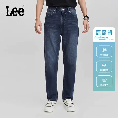 Lee753舒适直脚精玉透凉中蓝色男牛仔裤LMB241753P6600FA05196商品大图