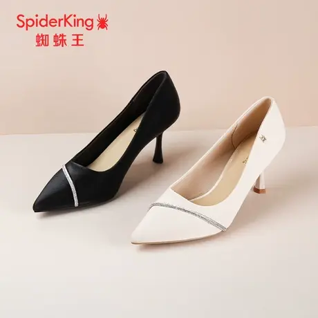 SPIDER KING/蜘蛛王高跟鞋2024春商场新款单鞋浅口法式百搭细跟软图片