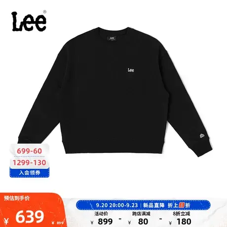 Lee韩国设计23新品宽松男女同款卫衣LUT006430203-870图片