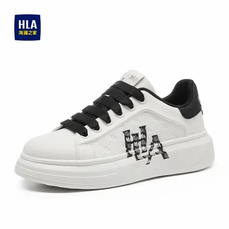 HLA/海澜之家时尚百搭厚底小白鞋运动休闲鞋透气舒适潮流板鞋商品大图