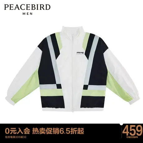 太平鸟男装2023秋cordura拼色夹克外套B1BCC1207商品大图