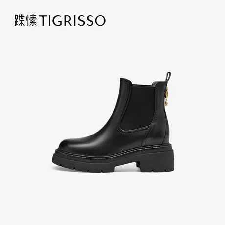 蹀愫2025秋季新款女靴切尔西靴厚底烟筒靴增高靴子TA65707-14商品大图