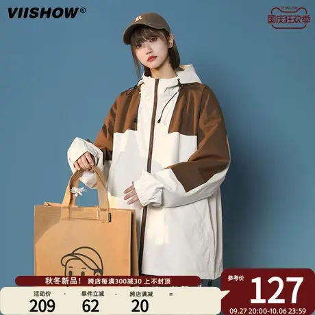 VIISHOW山系外套男宽松潮牌春装美式复古机能冲锋夹克男士休闲夹商品大图