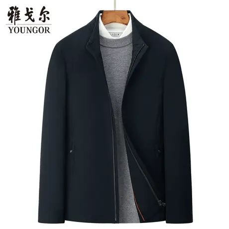 雅戈尔奥莱 男装茄克秋新款经典商务立领夹克外套男上衣商品大图