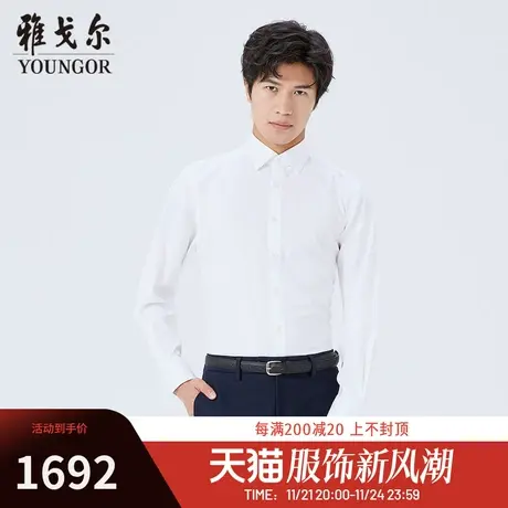 【商场同款】雅戈尔男士长袖衬衫春季新款官方商务休闲衬衫S3489图片