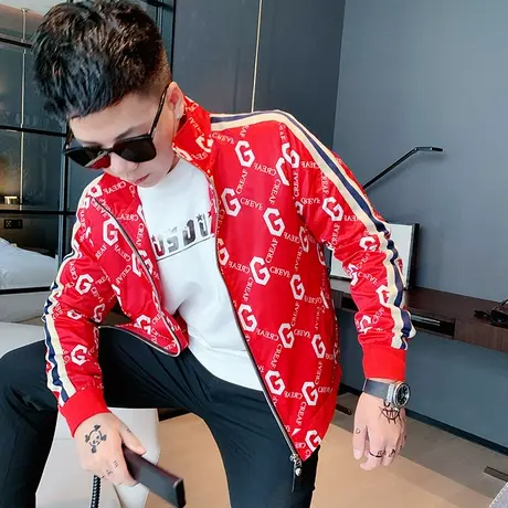外套男春秋ins男士褂子韩版秋季棒球服潮牌潮流痞帅网红时尚夹克图片