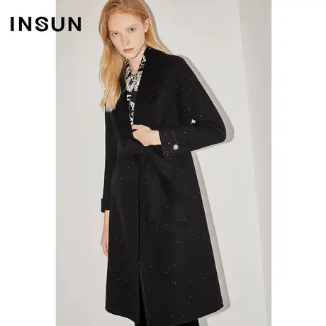 COVER冬季银丝竹节色织工艺羊毛毛呢外套图片