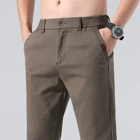 春季春秋款商务休闲长裤子男士修身小直筒正装西装裤男裤中年爸爸商品大图