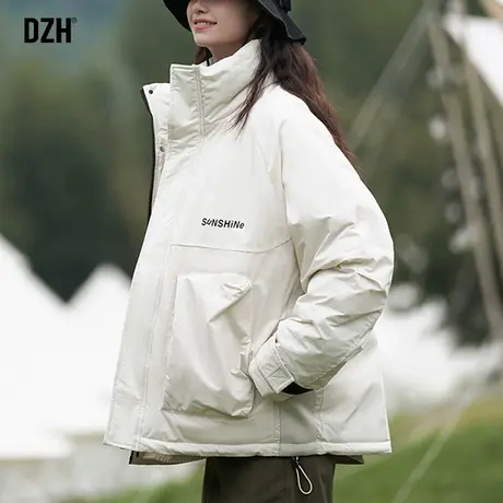 情侣棉服男士棉袄2023冬季新款加绒加厚保暖面包服棉衣男外套冬装商品大图