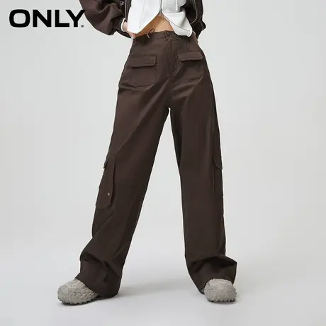 ONLY奥莱夏季时尚休闲不对称高腰直筒长裤休闲裤女图片
