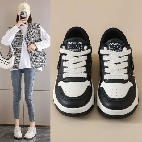 女鞋2024新款百搭运动休闲鞋女款韩版时尚板鞋春秋季小众原创潮鞋商品大图