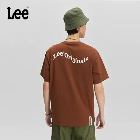 Lee商场同款24春夏新品舒适版Logo印花男圆领短袖T恤LMT0074723RX商品大图
