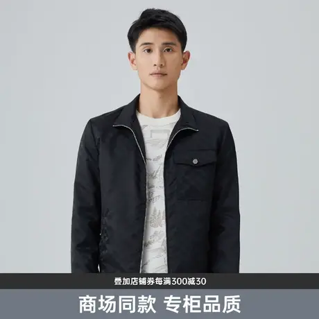 [商场同款]七匹狼双面夹克男士2023秋季新款时尚外套流行宽松夹克商品大图