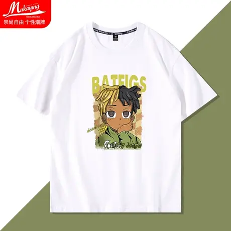 日系潮牌休闲小众短袖t恤男潮流学生青少年痞帅时尚网红纯棉半袖商品大图