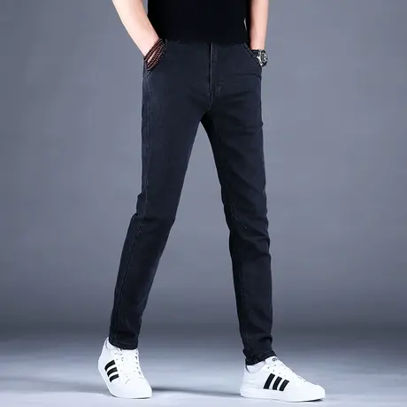 夏天弹力广州新塘休闲牛仔裤男修身小脚2023新款裤子男士春秋男款图片