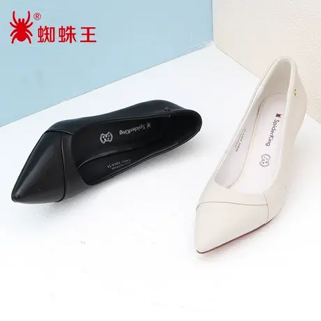 蜘蛛王断码清仓正品高跟鞋真皮2022春夏商场新款上班工作鞋女舒适图片