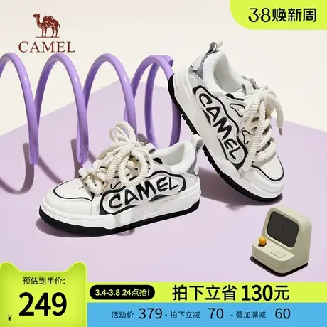 骆驼女鞋2023秋季新款休闲时尚复古小白鞋日常百搭舒适休闲板鞋商品大图