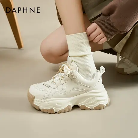 达芙妮厚底老爹鞋女夏季运动鞋子休闲增高春季女鞋2025新款小白鞋图片
