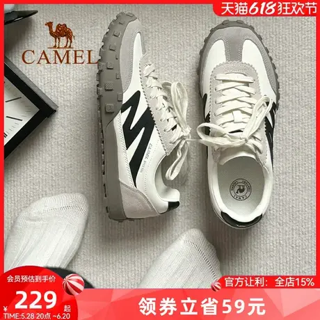 骆驼山海运动鞋德训鞋2025春季新款女鞋复古防滑板鞋户外登山鞋男商品大图