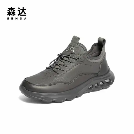 森达健步鞋男2025冬季新款商场同款运动厚底休闲鞋1ZR01DM5商品大图