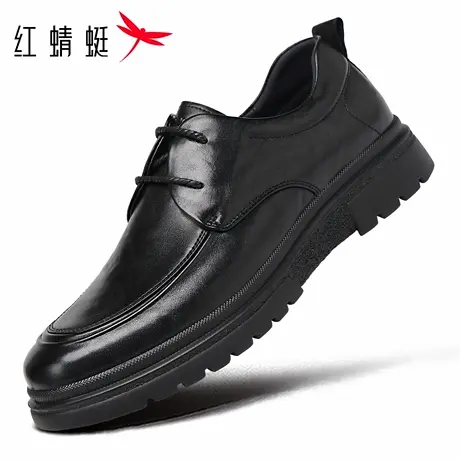 红蜻蜓男鞋秋冬新款鞋子男士品牌休闲厚底皮鞋男商务正装真皮牛皮商品大图