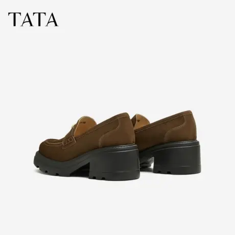 【胡可推荐】TATA他她时尚休闲乐福鞋女新款商品大图