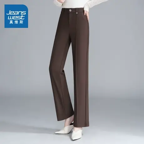 XTB真维斯女装通勤显瘦直筒长裤 2025秋季新品 都市女式休闲裤子商品大图