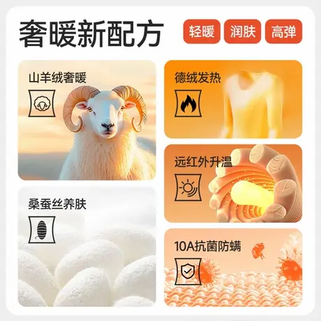 【双十一狂欢  晁然专属】雅鹿保暖内衣女初高中女生大码胖MM冬季商品大图