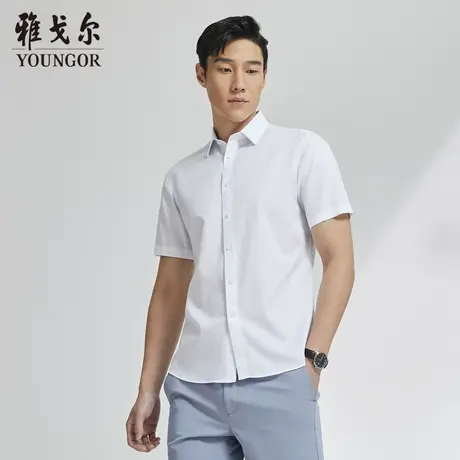 【格纹DP免烫】D系雅戈尔衬衫夏季男商务休闲宽松衬衣舒适百搭商品大图