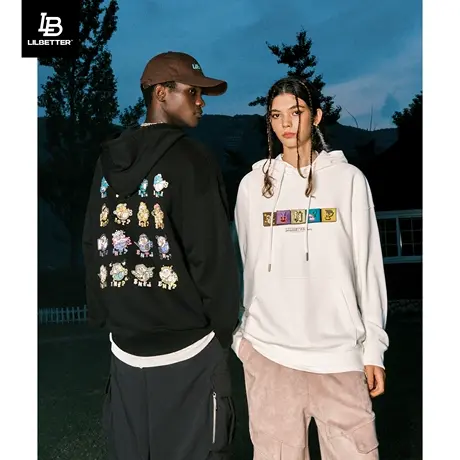 【上劲鸭MBTI主题】Lilbetter重磅连帽卫衣男女同款魔术贴DIY外套商品大图