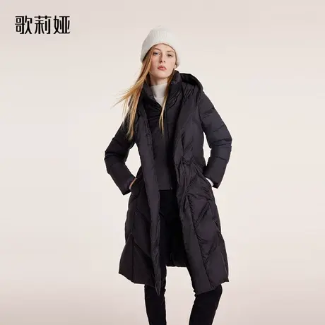 直播|歌莉娅冬季新品长款三防羽绒服鹅绒服1BNJ8D080商品大图