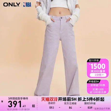 【买5免1】【上新】ONLY奥莱通勤风百搭高腰直筒男友裤牛仔裤女商品大图