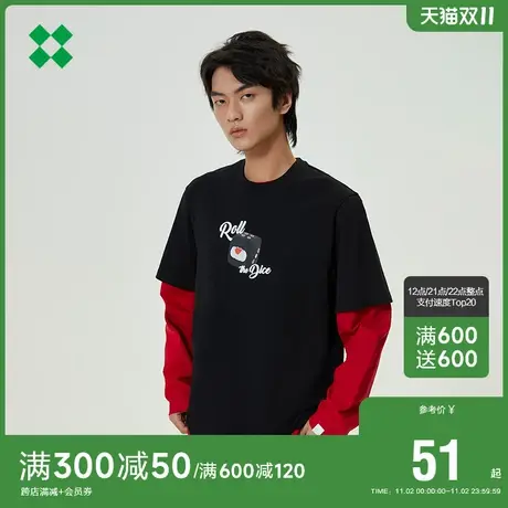 SEMIRPLUS潮牌短袖T恤2023春夏新款男女情侣印花宽松oversize商品大图