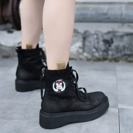 Artmu阿木清仓复古网红八孔马丁靴女英伦风真皮厚底短靴女靴子商品大图