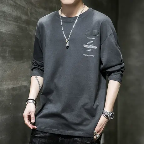 男士长袖t恤2025新款夏季打底衫卫衣体恤春秋薄款男装秋衣上衣服商品大图