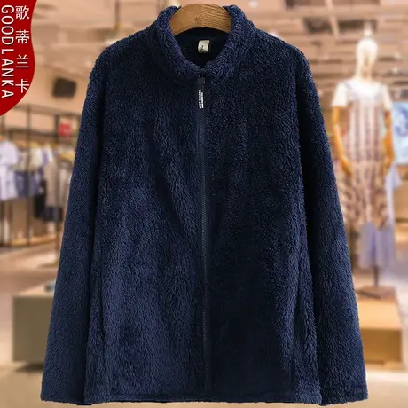 中老年女士春秋季立领开衫卫衣宽松加肥加大码女胖妈妈舒棉绒外套商品大图