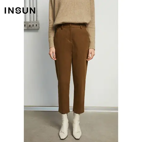 INSUN恩裳冬季小脚干练棉质西装裤图片