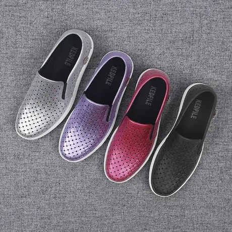信智利2024新款夏季镂空透气休闲鞋平底鞋百搭女鞋鞋防滑板鞋软底商品大图