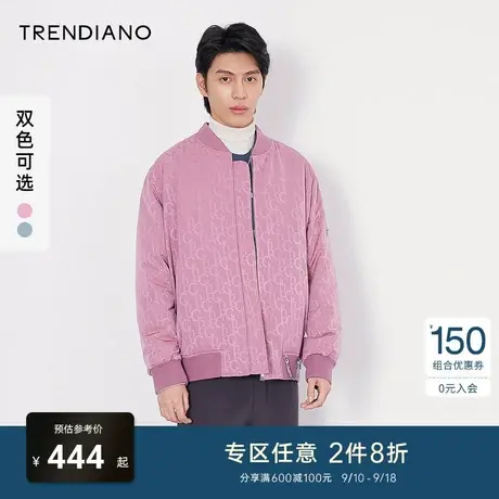 TRENDIANO官方潮牌男装秋冬男装棉服字母印花棒球服潮流棉衣男图片