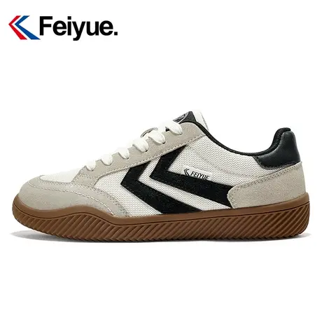 feiyue/飞跃官方复古百搭德训鞋女鞋2025春夏新款情侣百搭板鞋子图片
