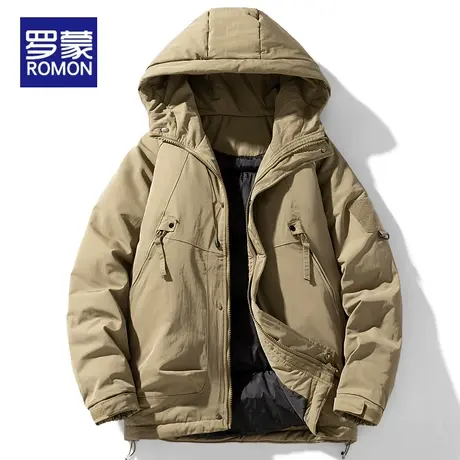 罗蒙棉服男秋冬季潮牌棉衣加厚保暖上衣港风宽松百搭棉袄男士外套图片